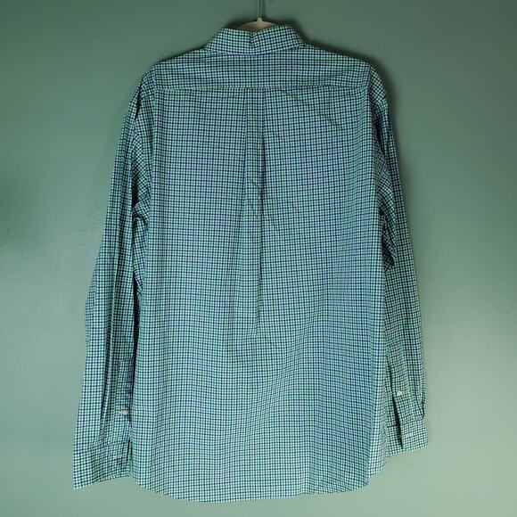 Ralph Lauren Men's Blue Green Plaid Button Down Long Sleeve Shirt Size XL - Picture 2 of 7